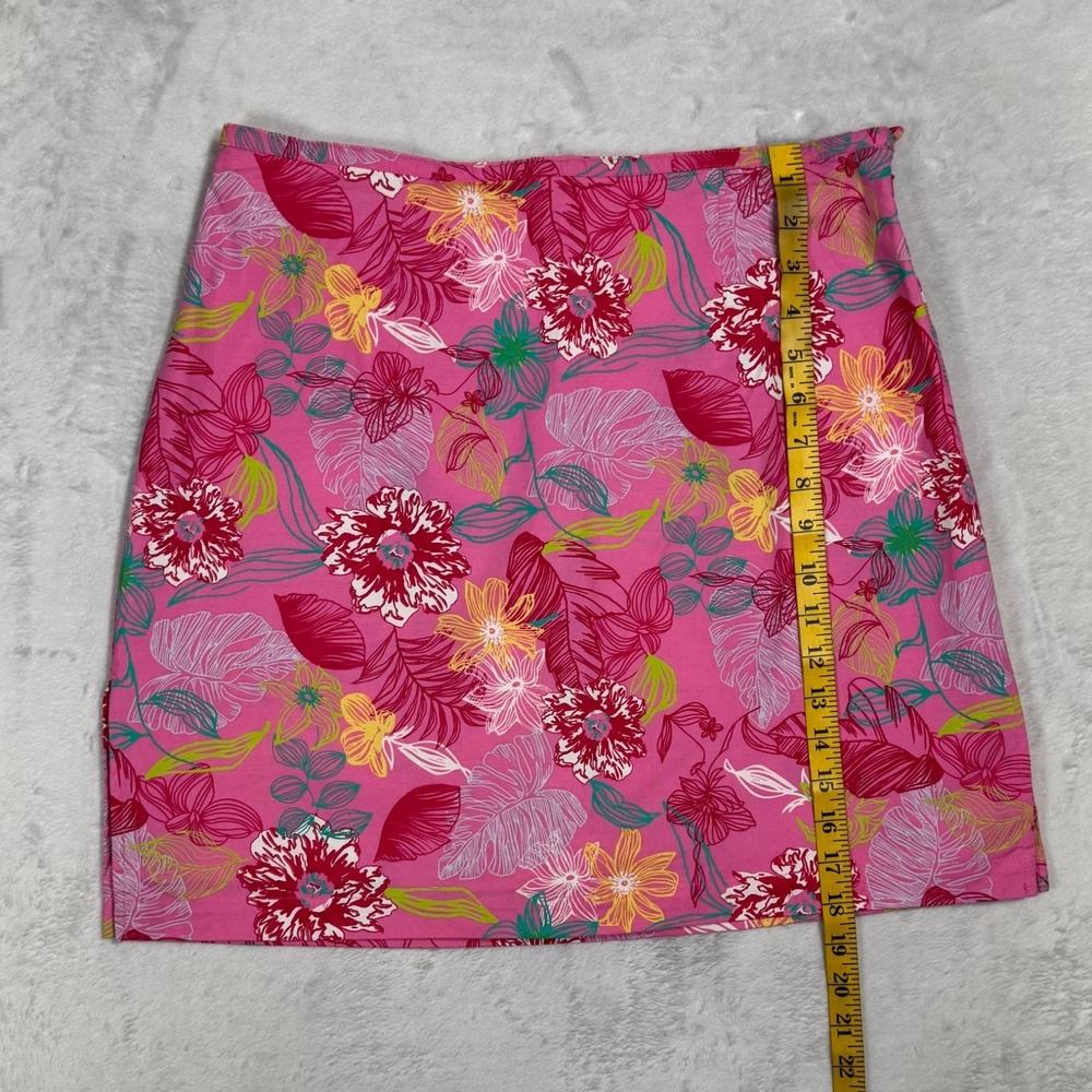 Y2K NWT Kim Rogers Pink Floral Skirt Skort 8 Mall Girl Tropical Golf Tennis VTG - Picture 8 of 11
